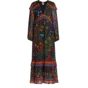 NTW GORGEOUS Farm Rio Fruit Garden Maxi Dress - Size Small